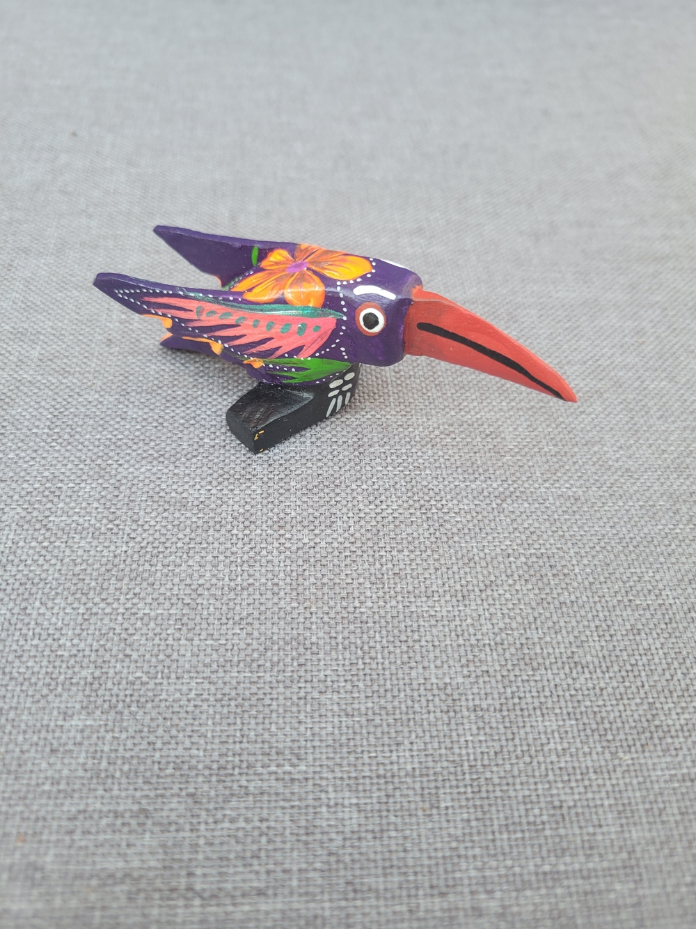 Hand-Painted Mexican Alebrije Toucan. Carved from wood. Spirit Animal